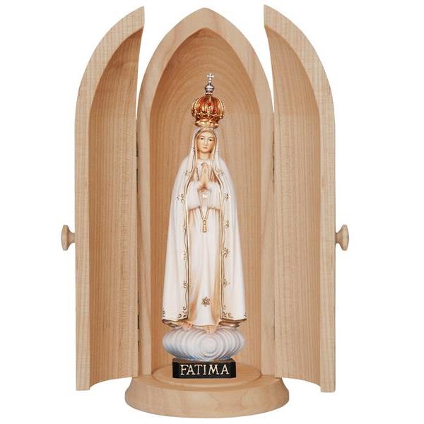 Nicchia con Madonna di Fatima con corona - colorato