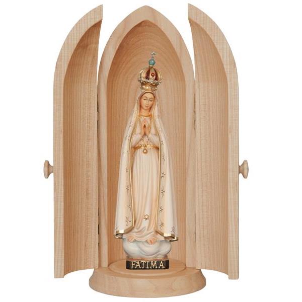 Nicchia con Madonna di Fatima con corona - colorato