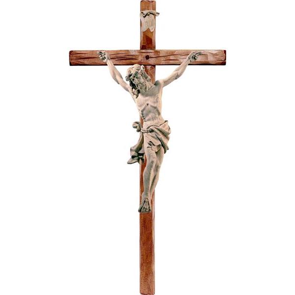 Cristo delle Alpi rovere con croce diritta - naturale