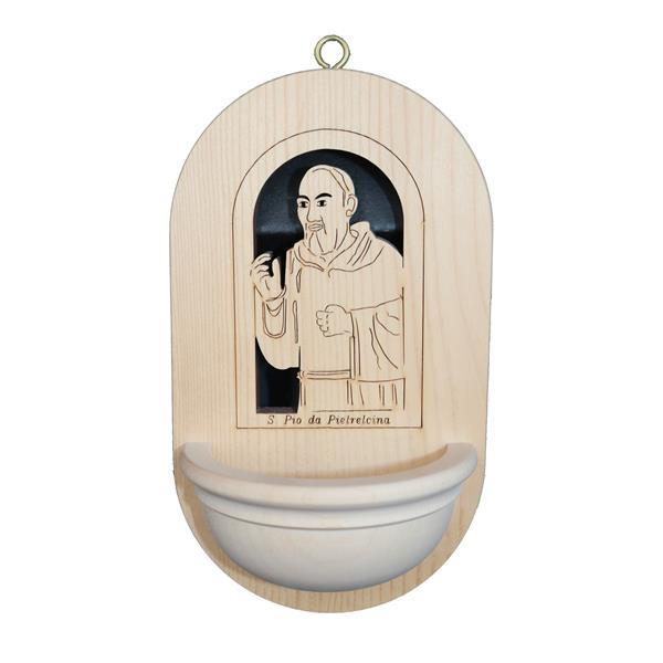 Acquasantiera Padre Pio - naturale