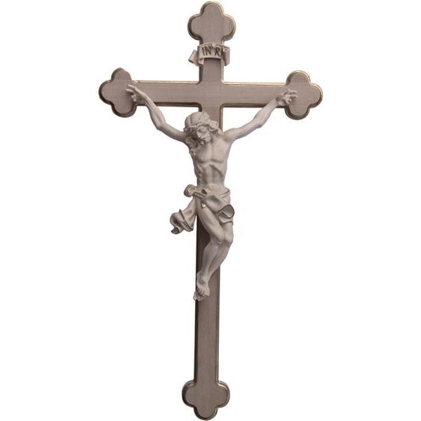 Crocifisso con croce barocca - naturale