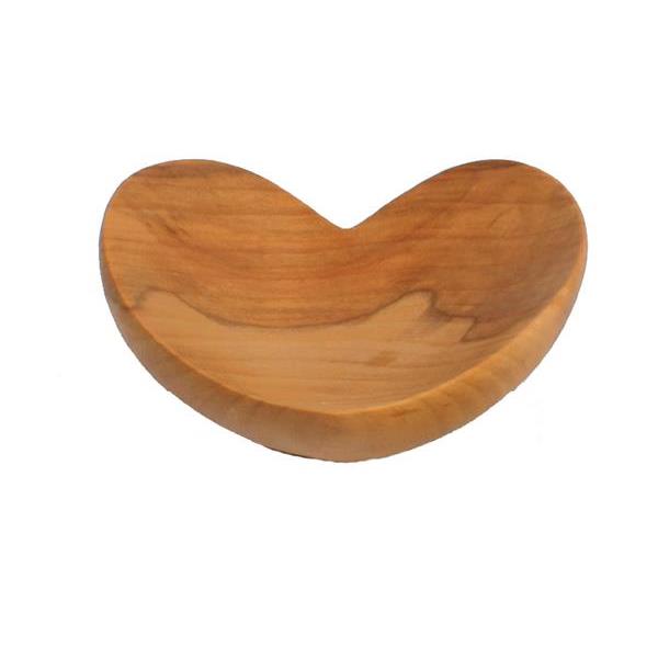 Ciotola a forma di cuore in legno - naturale