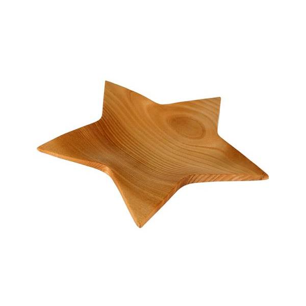 Ciotola stella in legno - naturale