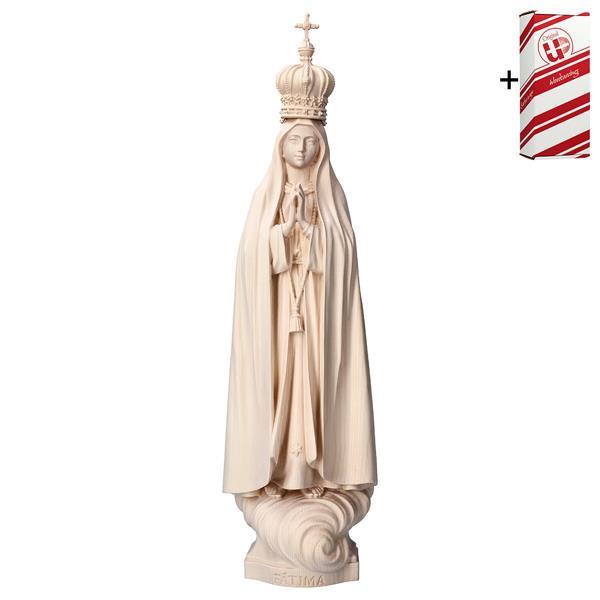 Madonna di Fátima Capelinha con corona + Box regalo - naturale