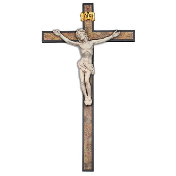 Cristo spirante su croce dritta antica - naturale