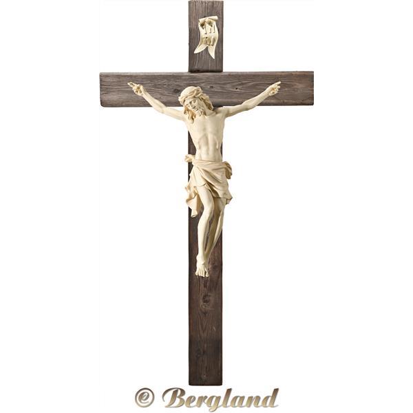 Cristo Pisa su croce "Legno vecchio" - naturale