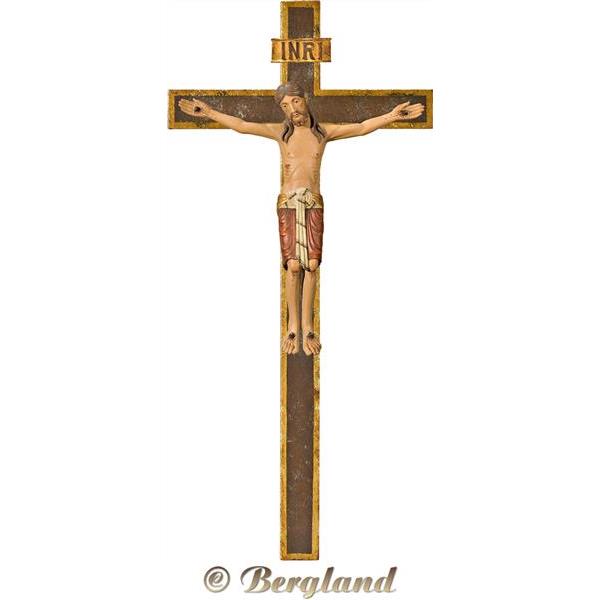 Cristo Romanico su croce semplice larga - antico